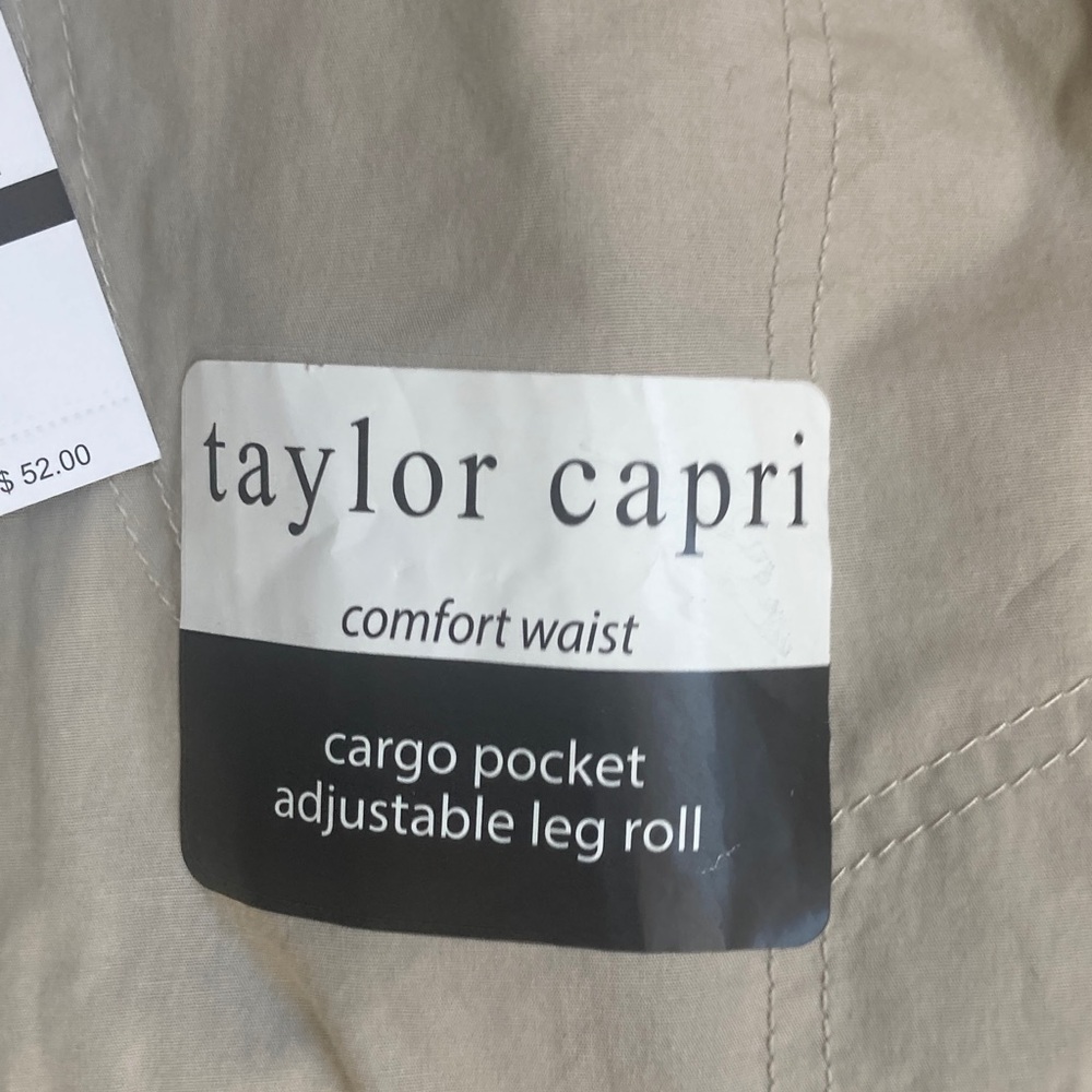Dash tan Taylor Capri comfort waist cargo pocket comfee flex elastic waist 3X - Picture 4 of 17